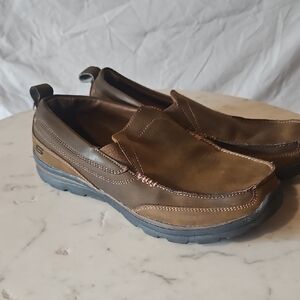 Men's Brown Slip-On Shoes, Very Lightweight
